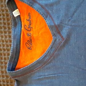 V neck designer tshirt size 2x royal blue.